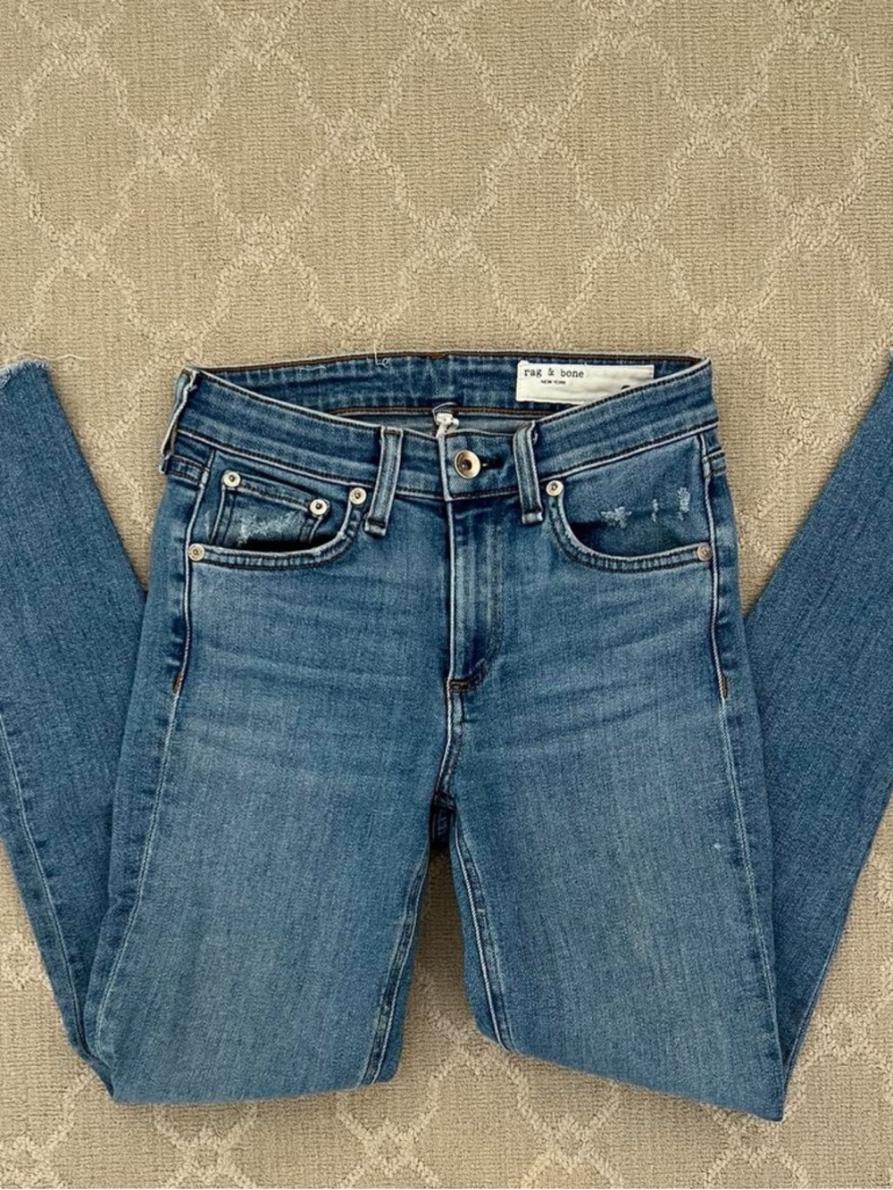 rag & bone Medium Blue Skinny Jeans